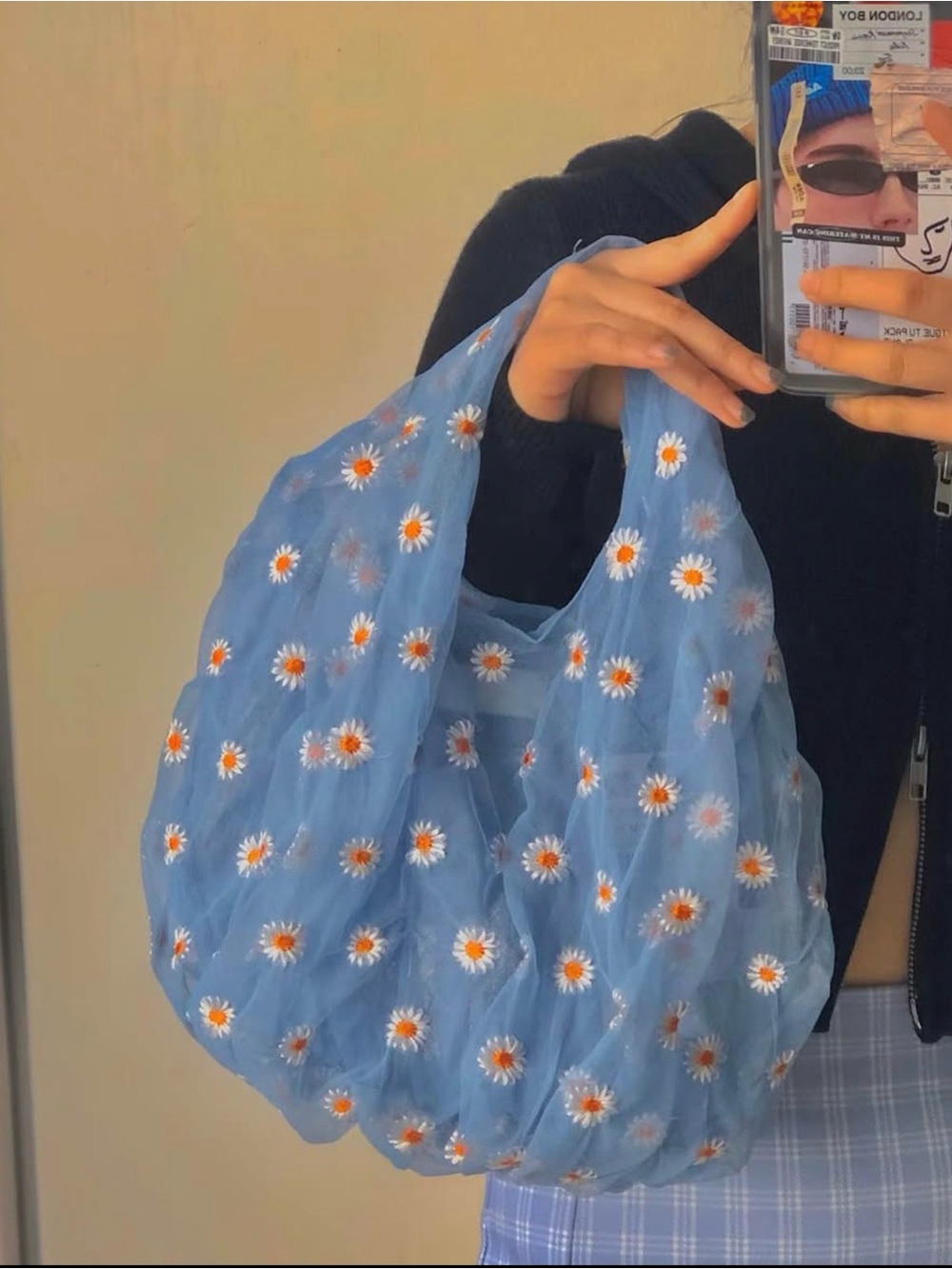 Blue mesh tote bag 💙 Tote Bag